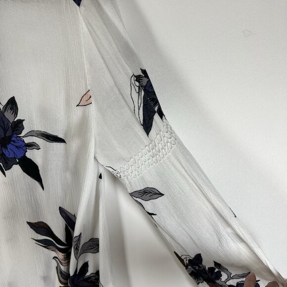 Free People Top Womens Large Tree Swing Tunic Blouse Floral‎ Boho Hippie Flowy - Picture 4 of 10